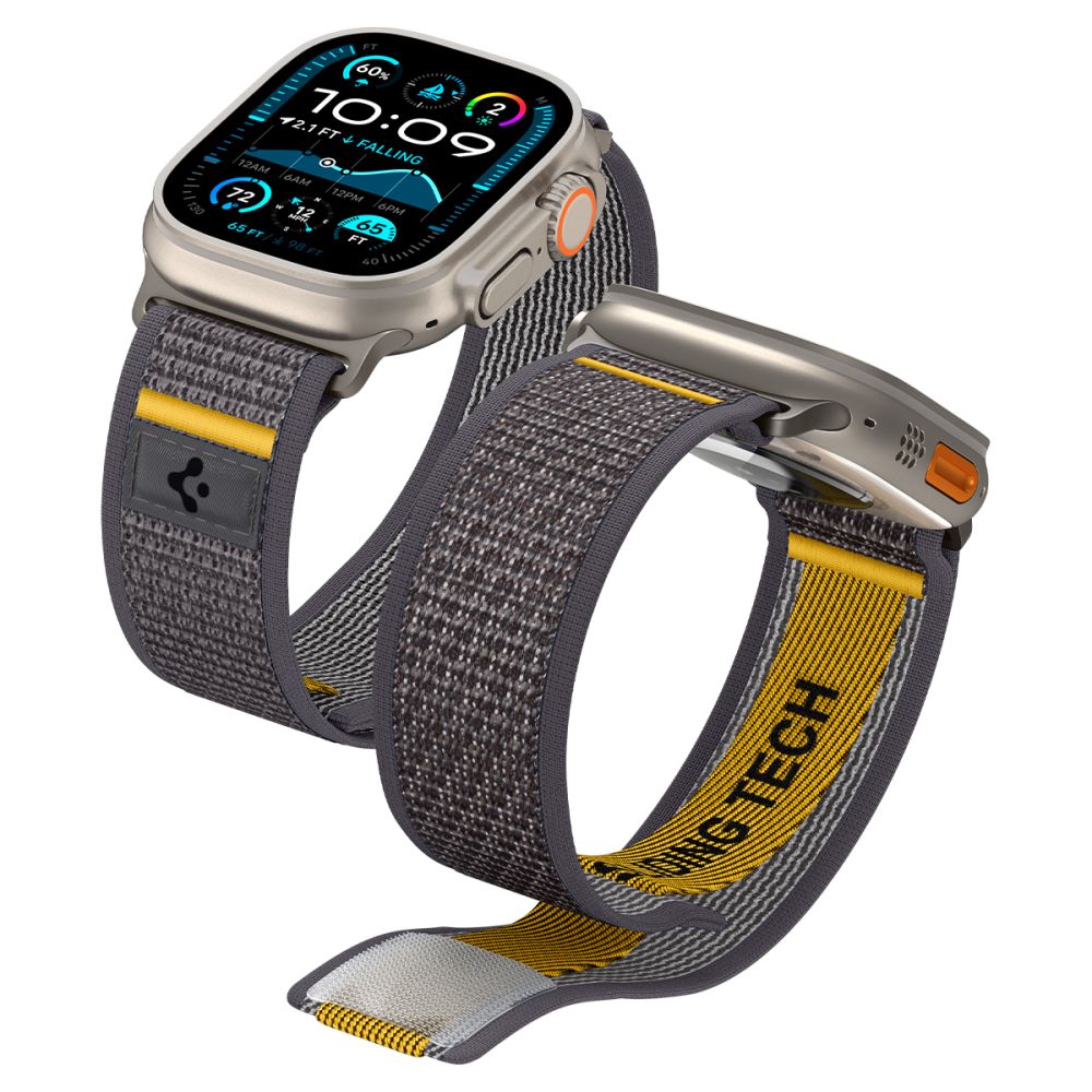 Accesoriu smartwatch Spigen Athlex Air (AMP09034) compatibil cu Apple Watch 6/7/8/9/10/11/SE/SE 2/SE 3/Ultra/Ultra 2/ Ultra 3 (44/45/46/49mm), Active Gray