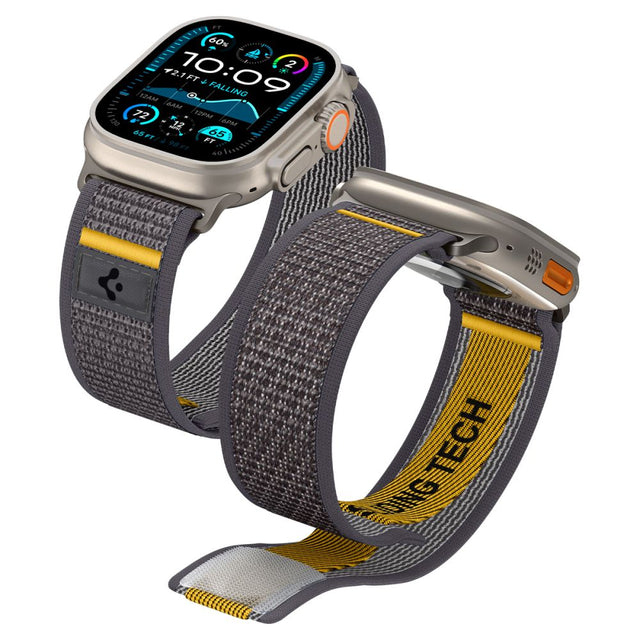 Accesoriu smartwatch Spigen Athlex Air (AMP09034) compatibil cu Apple Watch 6/7/8/9/10/11/SE/SE 2/SE 3/Ultra/Ultra 2/ Ultra 3 (44/45/46/49mm), Active Gray