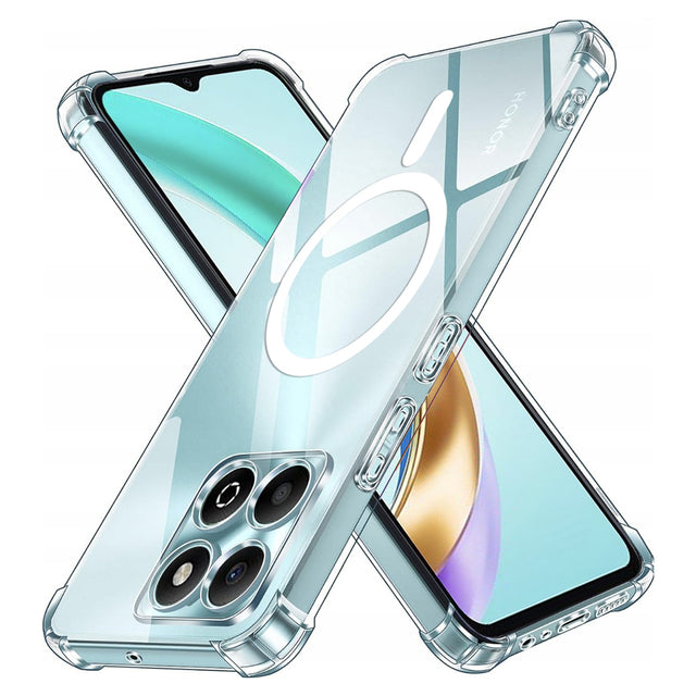 Husa de protectie Techsuit Shockproof Clear Silicone MagSafe compatibil cu Honor X6b, Transparent