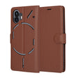 Husa de protectie Techsuit Leather Folio compatibil cu Nothing Phone (2), Maro