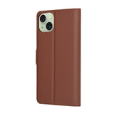 Husa de protectie Techsuit Leather Folio compatibil cu iPhone 15 Plus, Maro