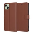 Husa de protectie Techsuit Leather Folio compatibil cu iPhone 15 Plus, Maro