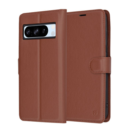 Husa de protectie Techsuit Leather Folio compatibil cu Google Pixel 8 Pro, Maro