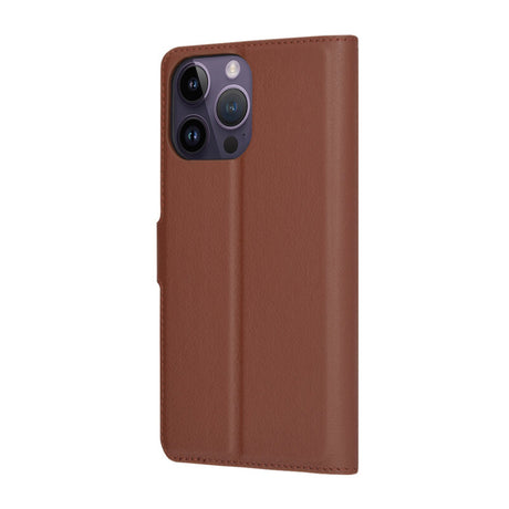 Husa de protectie Techsuit Leather Folio compatibil cu iPhone 14 Pro Max, Maro