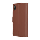 Husa de protectie Techsuit Leather Folio compatibil cu iPhone XS Max, Maro