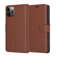 Husa de protectie Techsuit Leather Folio compatibil cu iPhone 12 Pro, Maro