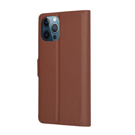 Husa de protectie Techsuit Leather Folio compatibil cu iPhone 12 Pro Max, Maro