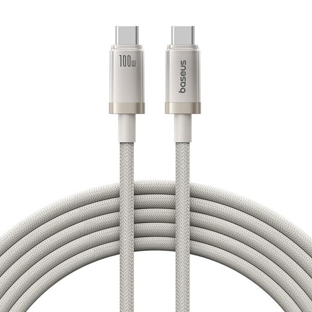 Cablu Baseus Titanium (P10378100G21-01), USB-C to Type-C, 100W, Fast Charging, 480Mbps, 2m, Galaxy Titanium Gold