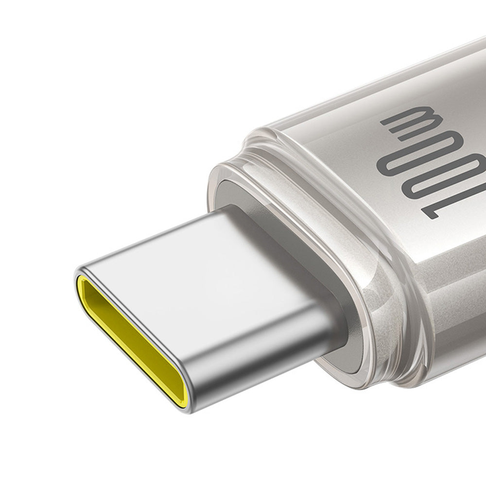Cablu Baseus Titanium (P10378100G21-01), USB-C to Type-C, 100W, Fast Charging, 480Mbps, 2m, Galaxy Titanium Gold