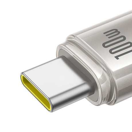 Cablu Baseus Titanium (P10378100G21-01), USB-C to Type-C, 100W, Fast Charging, 480Mbps, 2m, Galaxy Titanium Gold