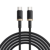 Cablu Baseus Dura Series (P10377803U03-00), for MacBook, Fast Charging, Type-C, PD 240W, 480Mbps, 1m, Auriu / Black