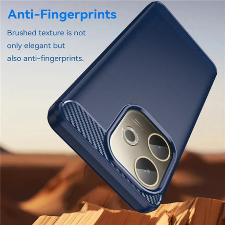 Husa de protectie Techsuit Carbon Silicone compatibil cu Oppo A5 Pro 4G / A5 Pro 5G, Albastru