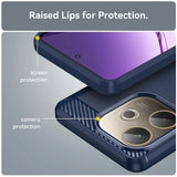 Husa de protectie Techsuit Carbon Silicone compatibil cu Oppo A5 Pro 4G / A5 Pro 5G, Albastru