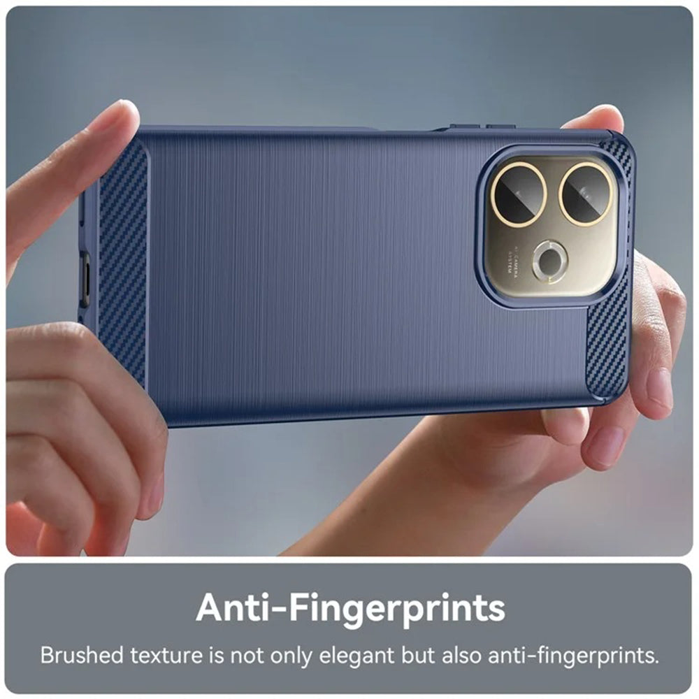 Husa de protectie Techsuit Carbon Silicone compatibil cu Oppo A5 Pro 4G / A5 Pro 5G, Albastru