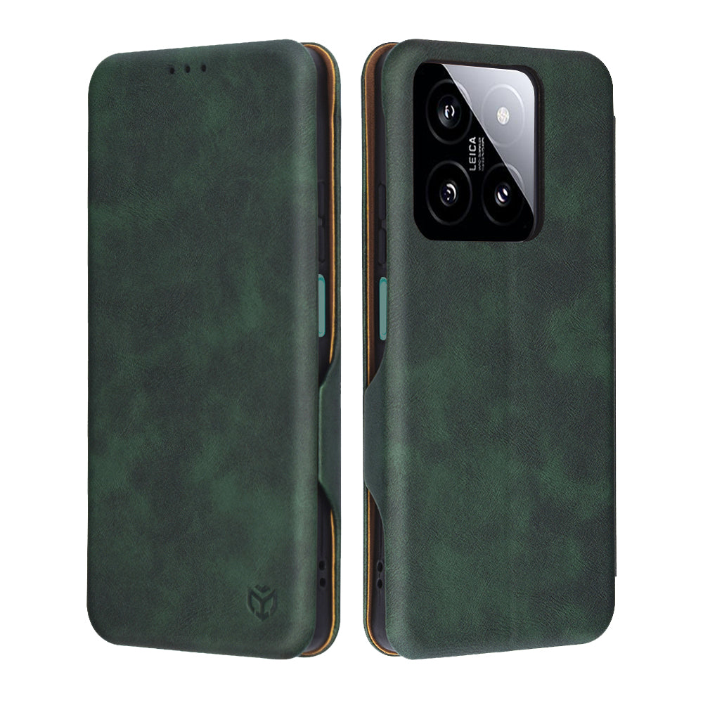 Husa de protectie Techsuit Safe Wallet Plus compatibil cu Xiaomi 14, Verde