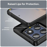 Husa de protectie Techsuit Carbon Silicone compatibil cu Motorola Edge 60 Pro, Negru