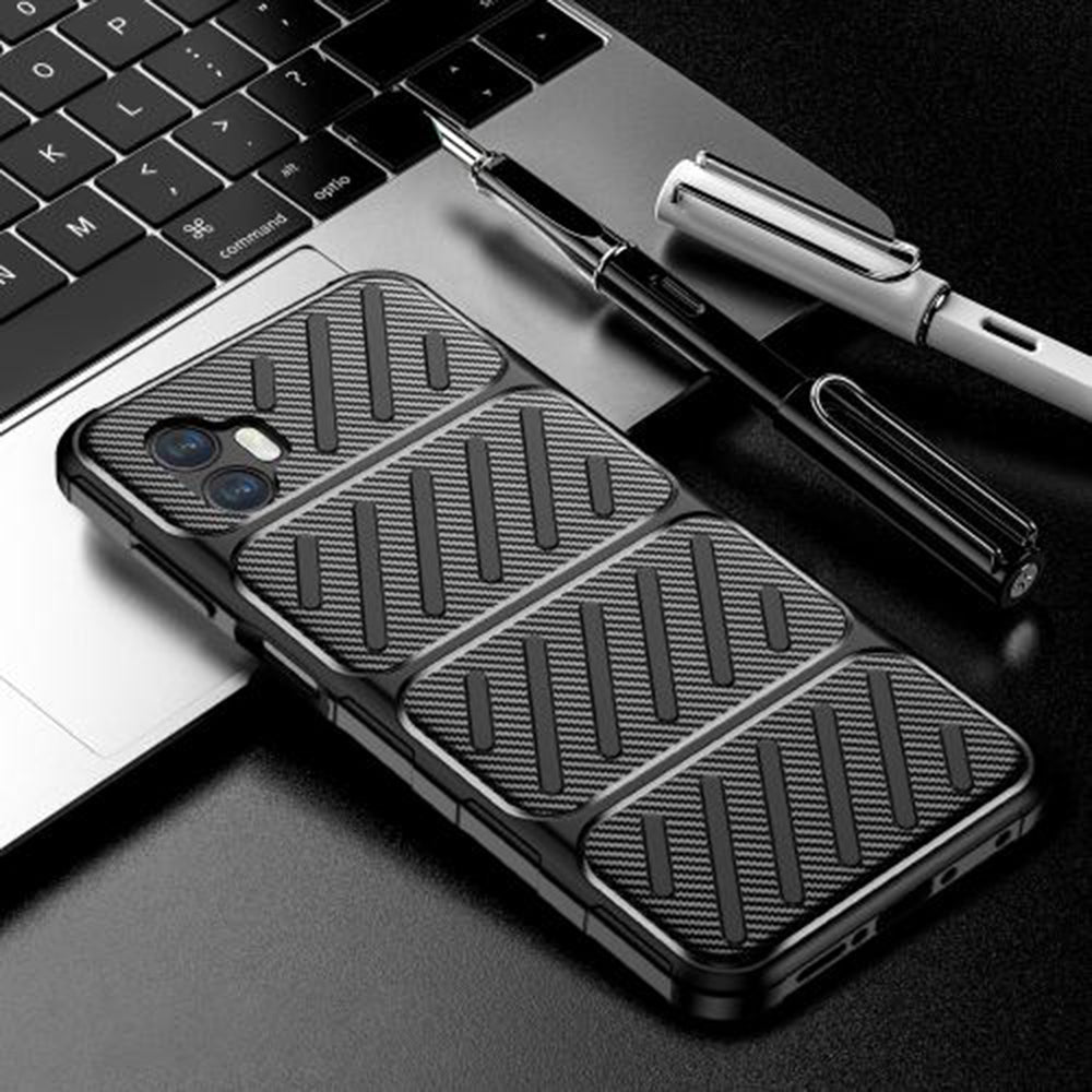 Husa de protectie Techsuit CarbonFiber compatibil cu Samsung Galaxy Xcover7 Pro, Negru