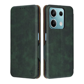 Husa de protectie Techsuit Safe Wallet Plus compatibil cu Xiaomi Redmi Note 13 5G, Verde