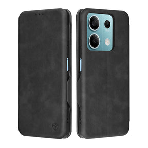 Husa de protectie Techsuit Safe Wallet Plus compatibil cu Xiaomi Redmi Note 13 5G, Negru