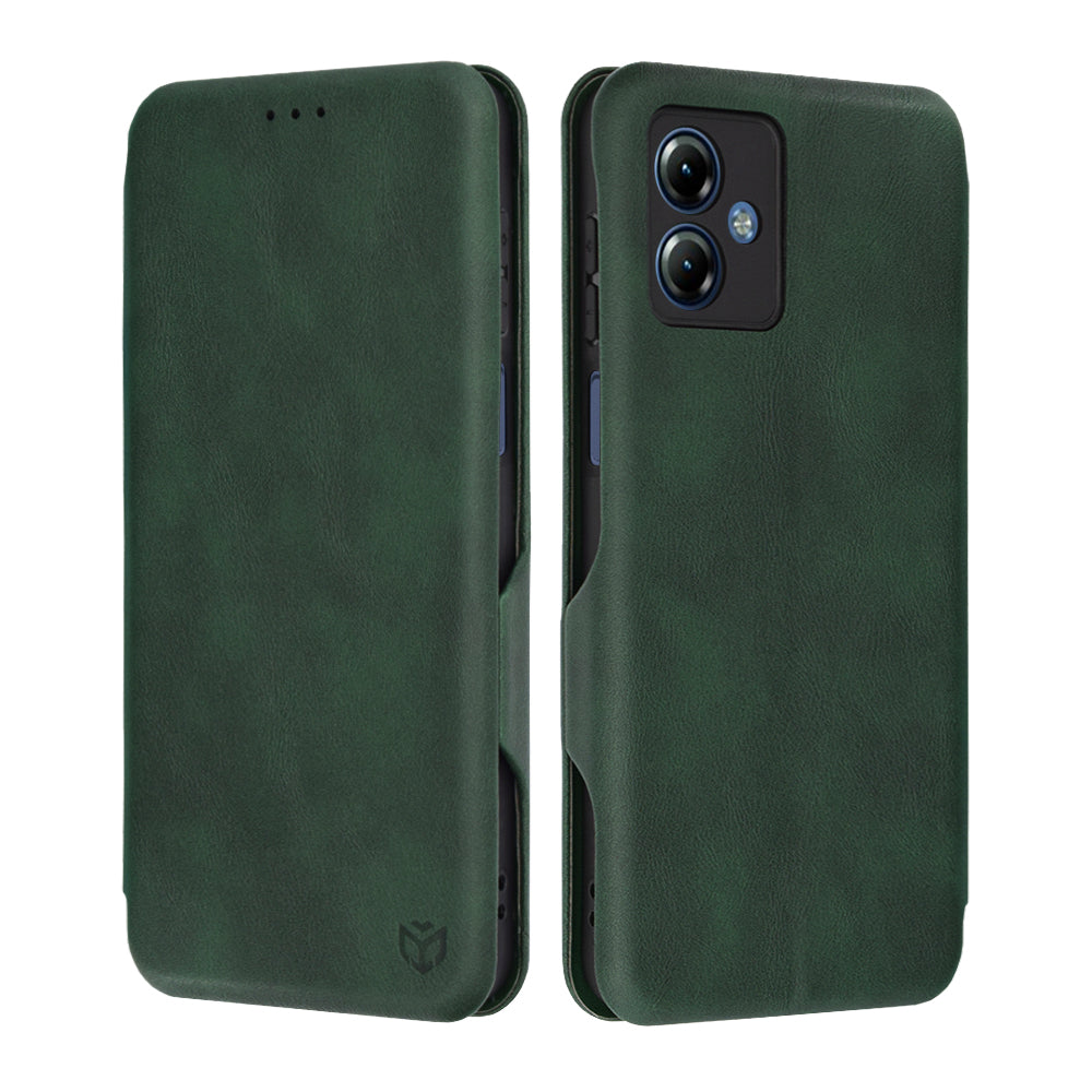 Husa de protectie Techsuit Safe Wallet Plus compatibil cu Motorola Moto G14, Verde