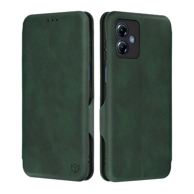 Husa de protectie Techsuit Safe Wallet Plus compatibil cu Motorola Moto G14, Verde