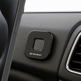 Suport Techsuit Phone Tiny Series (HOLD210), Dashboard Magnetic Grip, Multipurpose Use, Quadrilateral, 2 Metal Plates, Negru