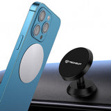 Suport Techsuit TinyGrip (S10), Universal Magnetic Mobile Mount, with Metal Plate, Strong Magnet, Negru