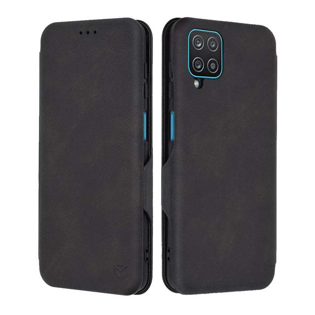 Husa de protectie Techsuit Safe Wallet Plus compatibil cu Samsung Galaxy A12 / A12 Nacho, Negru