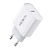 Incarcator Ugreen CD137 (60450), Fast Charging, Type-C, 20W, 5V/3A, PD3.0, Quick Charge 4.0+, Alb