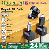 Suport Ugreen (set de 3) Cable Organizer LP886 (45797), Magnetic, 1x Holder Clip, for Desk, Negru