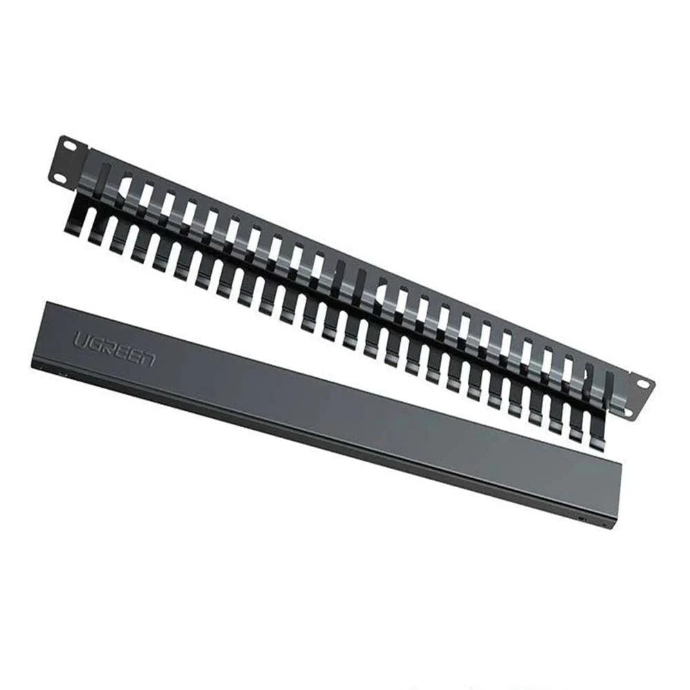 Cablu Ugreen Organizer NW128 (70424), Panel with 24 Ports, Management System, Metal, Up to 19", Negru