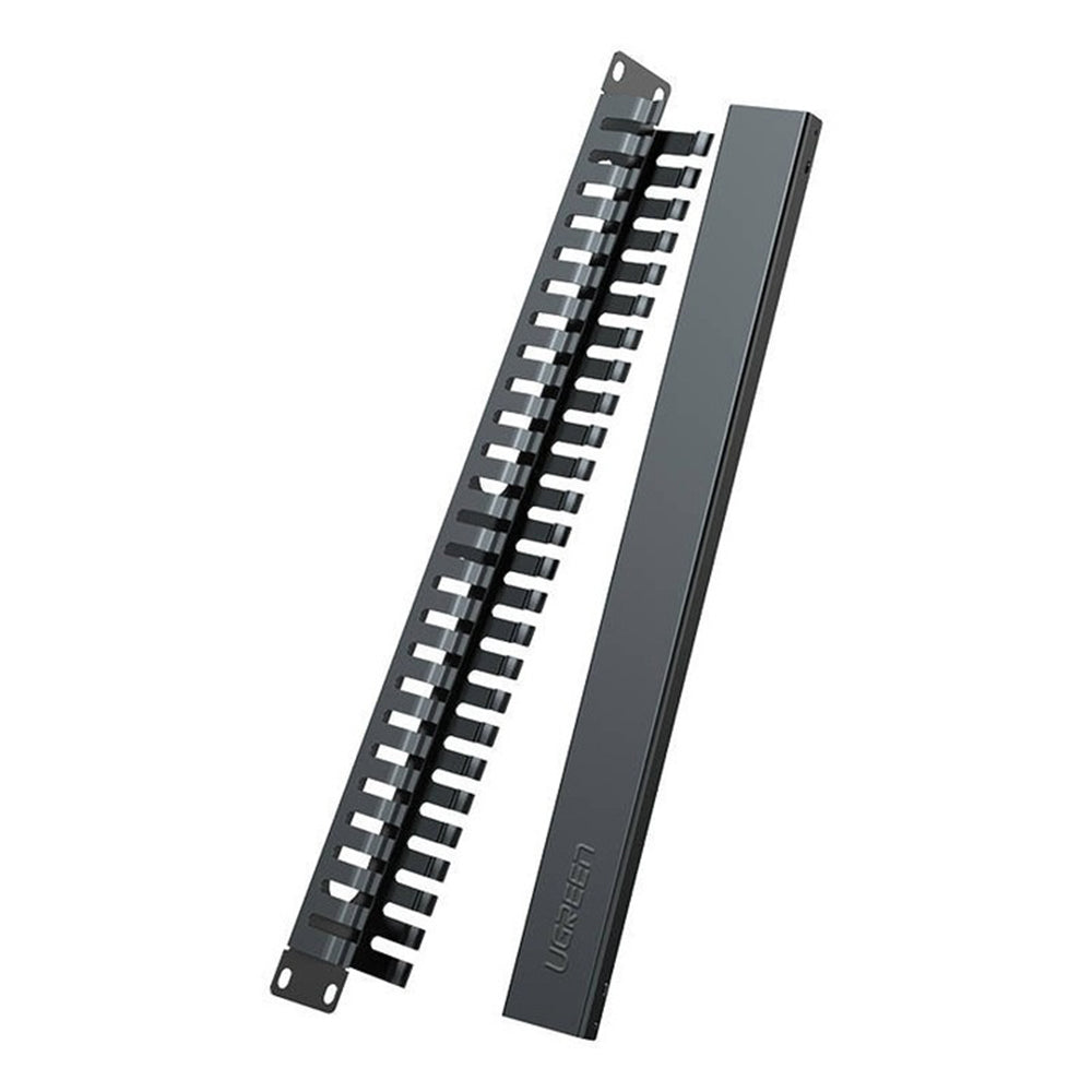 Cablu Ugreen Organizer NW128 (70424), Panel with 24 Ports, Management System, Metal, Up to 19", Negru