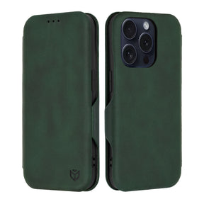 Husa de protectie Techsuit Safe Wallet Plus compatibil cu iPhone 15 Pro, Verde
