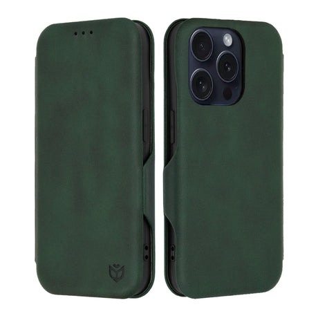 Husa de protectie Techsuit Safe Wallet Plus compatibil cu iPhone 15 Pro, Verde