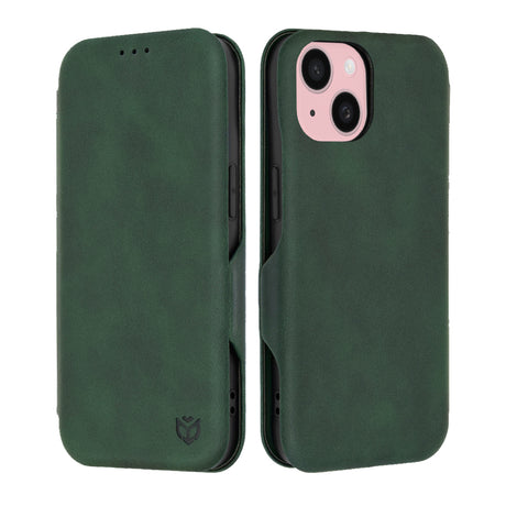 Husa de protectie Techsuit Safe Wallet Plus compatibil cu iPhone 15, Verde