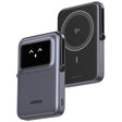 Baterie externa Ugreen Wireless PB764 (45329), MagSafe, Fast Charge, TFT Display, Stand, 10000mAh, USB-C, 20W, Gri Spatial