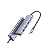 Hub/Dock Ugreen Docking Station CM511 (60384), Type-C to Type-C, 2x USB, HDMI 4K, carduri SD/TF, Gri