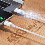 Cablu Ugreen US264 (60518), Fast Charging, USB-C to USB-C, 3A, 60W, 1m, Alb