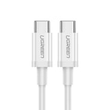 Cablu Ugreen US264 (60518), Fast Charging, USB-C to USB-C, 3A, 60W, 1m, Alb