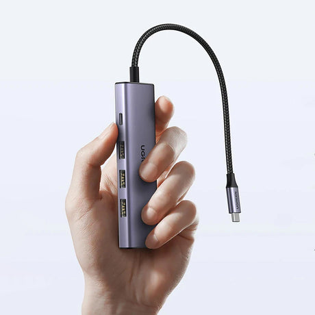 Hub/Dock Ugreen Docking Station CM511 (15597), Fast Charge, Type-C to 3x USB, Type-C PD100W, HDMI 4K@60Hz, 5Gbps, Plug&Play, Gri