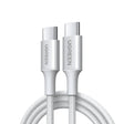 Cablu Ugreen L501 (35465), USB-C to USB-C, 3A, 60W, 1m, Nylon, Titanium Gray