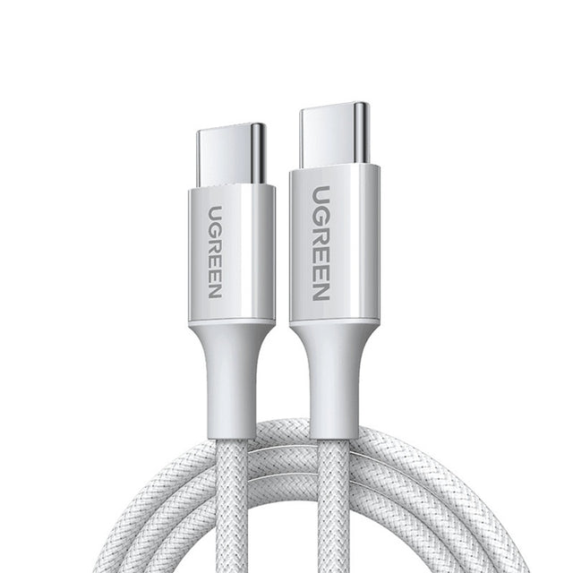 Cablu Ugreen L501 (35465), USB-C to USB-C, 3A, 60W, 1m, Nylon, Titanium Gray