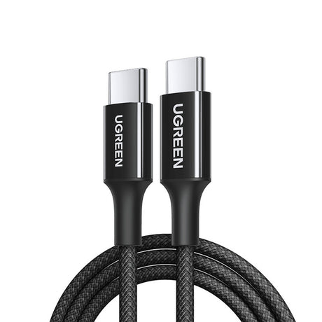 Cablu Ugreen L501 (35254), USB-C to USB-C, 3A, 60W, 1m, Nylon, Negru