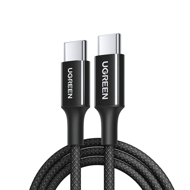 Cablu Ugreen L501 (35254), USB-C to USB-C, 3A, 60W, 1m, Nylon, Negru