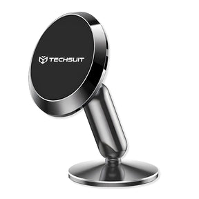 Suport Techsuit Premium TinyGrip (S11), Strong N52 Magnets, Universal Magnetic Mount, 360° Rotation, with 3M Metal Plates, Negru