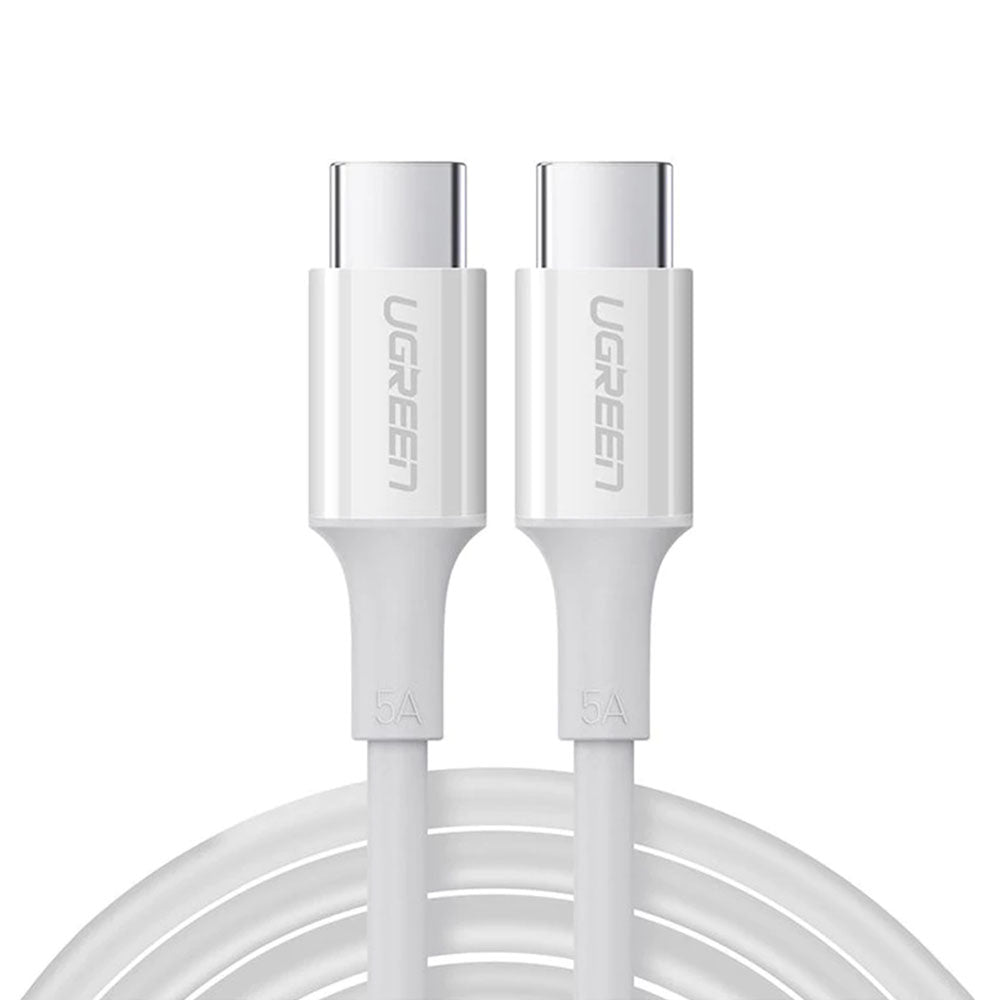 Cablu Ugreen US300 (60551), USB-C to USB-C, 5A, 100W, 1m, Alb