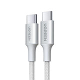 Cablu Ugreen L502 (65255), USB-C to USB-C, 5A, 100W, 1m, Nylon, Titanium Gray