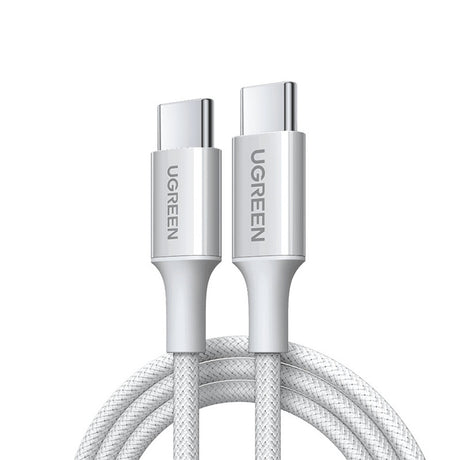 Cablu Ugreen L502 (65255), USB-C to USB-C, 5A, 100W, 1m, Nylon, Titanium Gray