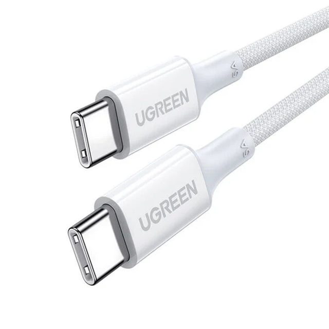 Cablu Ugreen US557 (15267), USB-C to USB-C, 5A, 100W, 1m, Alb