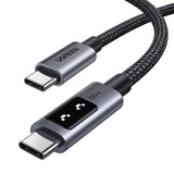 Cablu Ugreen L509 (35512), USB-C to USB-C, 5A, 100W, 2m, Nylon, Gri Spatial